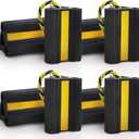 Wheel Chocks for RV Trailers 4Pair/8Pack with Rope, Rubber Tire Chocks Block Stopper with Reflective Strips for Camper Truck Car Wheel Immobilizers & Chocks, Travel Trailer RV Accessory