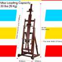 MEEDEN Multi-Function Studio Easel,H-Frame Easel,Painting Easel for Adults,Artist Easel,Floor Easel,Solid Beech Wooden Easels w/Front Wheels,Holds Canvas Art up to 77" - Walnut
