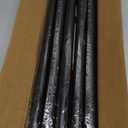 Black Curtain Rods for Windows 66-120Inch(5.5-10ft) Heavy Duty French Return Rod, Wrap Around Blackout Curtain Rods, Long Adjustable Room Darkening Drapery Rod for Bedroom, Living Room Outdoor Patio