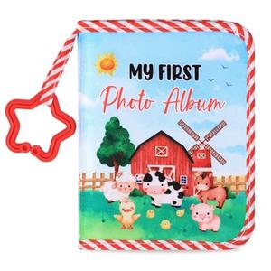 Baby's My First Family Album Soft Photo Cloth Book Farm Animals My First Book of Photos Farm Themed Baby Memory Album Gift Holds 4x6 Pictures for Babies Newborn Toddler & Kids Baby Shower