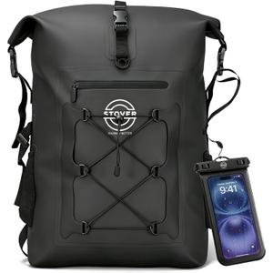 STOVER 5/10/25/30/40/55L Waterproof Dry Bag- Roll-Top Backpack w/Phone Case- Kayaking, Hiking, Camping, Boating- Men/Women