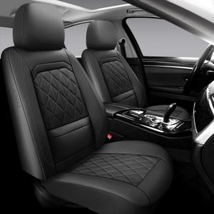 Car Seat Covers Full Set,Luxury Leather Seat Covers for Cars,Universal Waterproof Interior Seat Covers, Automotive Car Seat Cover for Most Vehicles,Truck,SUV Black