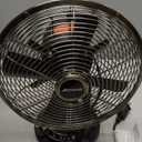 AMACOOL Oscillating Vintage Fan, All Metal Retro Table Top Fan, Adjustable Head Tilt, Quiet 3 Speeds Plug-In Desk Fan for Bedroom Home Office & Kitchen (Dark Green)