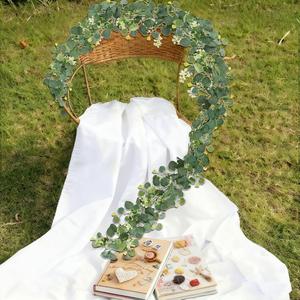 5.9 feet Faux Eucalyptus Greenery Garland Vines for Table Wedding Backdrop Arch Wall Party Mantle Festival Decor,Faux Eucalyptus Wreaths