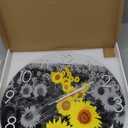 XFM Sunflower Wall Clock Silent Non Ticking Battery Operated 20 Inch Large Yellow Floral Decorative Round Clocks for Living Room Bedroom Kitchen Office Decor