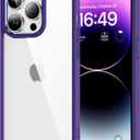 HOOMIL Case for iPhone 14 Pro Max 6.7-Inch, Non-Yellowing, Drop Protection, Anti-Scratch Transparent Hard Back Phone Cover - Dark Purple