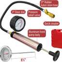 18PCS Universal Radiator Pressure Tester, Pressure Leak Test Tool kit for Leak Detection of Water Tank of Automobile Cooling System