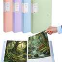 4 Pack Art Portfolios 9"x12", 60 Pockets Large Portfolio Folder Display 120 Pages, Pocket Binder with Plastic Sleeves, Diamond Painting Storage Book, Art Presentation Folder, Portfolio Binder, 12.2 x 9.06 x 1.57 inches