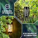 Maggift Solar Power LED Pathway Torch Lights 12 Pack