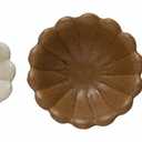 3 x Creative Co-Op Stoneware Flower Bowls, 6" L x 6" W x 3" H, Multicolor