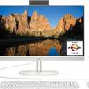 HP 23.8 inch All-in-One Desktop PC, FHD Display, AMD Athlon Silver 7120U, 8 GB RAM, 256 GB SSD, AMD Radeon Graphics, Windows 11 Home, 24-cr0010 (2023)