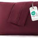 Bedsure King Size Pillow Cases Set of 2 - Burgundy Red Brushed Microfiber Pillowcases 2 Pack, Super Soft Pillow Case Cover with Envelope Closure, Wrinkle, Fade and Stain Resistant, 20x36 Inches