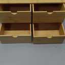 Wisuce Bamboo Desk Drawer Organizer, Desktop Organizer with Drawers Tabletop Storage Organization Box for Office Home Toiletries Supplies Vanity, No Assembly Required(4 Drawes)
