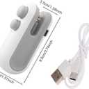 2Pcs Mini Bag Sealer, 2026 New 2 in 1 Mini Bag Sealer with Cutter and Magnet, Portable Handheld 2 in 1 Rechargeable Plastic Bags Snack Sealer (Blue + White)