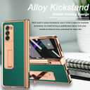 Miimall Compatible for Samsung Galaxy Z Fold 2 Case with Pen, Leather Case for Z Fold 2 (Green)