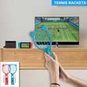 Switch Sports Accessories Bundle, 14 in 1 Sports Games Accessories Kit for Nintendo Switch/OLED Console & Joycons, Family Sports Party Pack Kit with Golf Clubs, Tennis Rackets, Swords