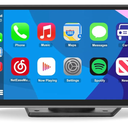 7 in. HD Portable Wireless Car Stereo w/ Apple CarPlay & Android Auto w/ Mirror LinkBacku