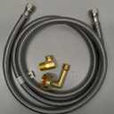 Eastman 5 Ft. Dishwasher Installation Kit, Braided Stainless Steel Supply Line with 3/8 Inch Compression Ends, 41041