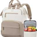 LOVEVOOK Lunch Backpack for Women, 15.6 Inch Laptop Bag with Insulated Cooler Lunch Box, Work Backpack for Teacher Nurse, Travel Backpack Lunch Bag for Camping Picnic Daily Use