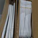 White Wooden Hangers - 20 Pack - Durable Wood Hangers Ideal for Everyday Use & Wedding, for Dress, Coats, Camisole