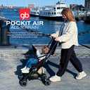 gb Pockit Air All Terrain Ultra Compact Lightweight Travel Stroller with Breathable Fabric in Velvet Black
