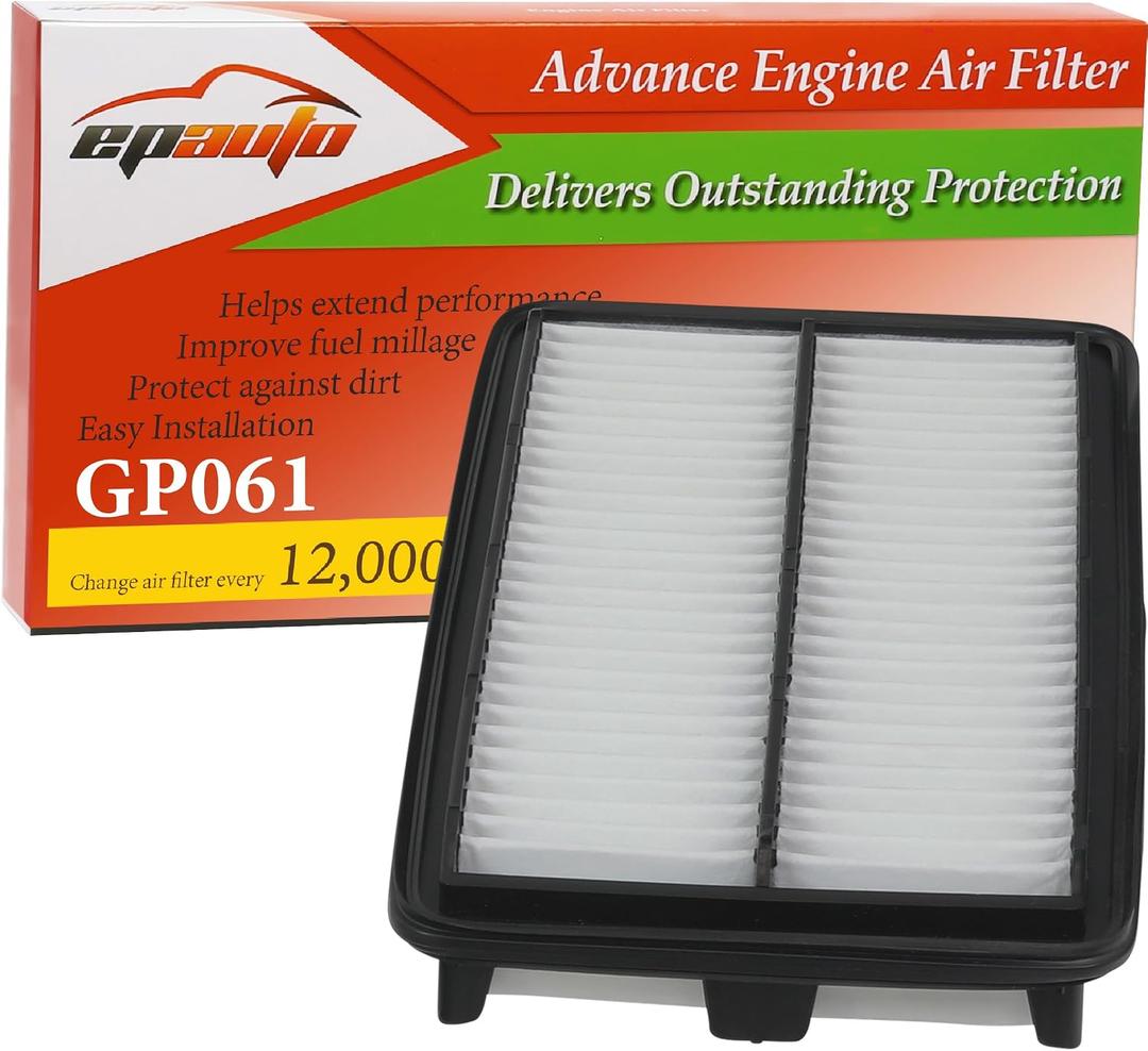 EPAuto GP061 (CA12061) Engine Air Filter Replacement for Acura and Honda | Acura MDX, TLX, Honda Pilot, Odyssey, Passport, Ridgeline Fits V6 & 2.0L Models (20162025)