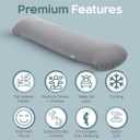 SleepCloud Weighted Body Pillow 8lbs - Weighted Pillow for Deeper Sleep (48" x 14") - Cooling Body Pillows for Adults, Full Body Pillow for Sleeping, Side Sleeper Body Pillows with Cover (X-Large)