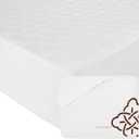 Bioweaves 100% Organic Cotton Mattress Pad Cover, GOTS Certified Cooling 300GSM Quilted Fitted Mattress Topper & Protector with Soft Cotton Wadding - White, 20 Inch Deep Pocket, Queen