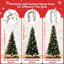 Multicolored Christmas Ball Garland Dailyart 4ft 48pcs Colorful Hanging Balls Ornaments Decorations Plastic Shatterproof Ball Garlands for Christmas Tree Centerpiece Wreath Mantel Decor