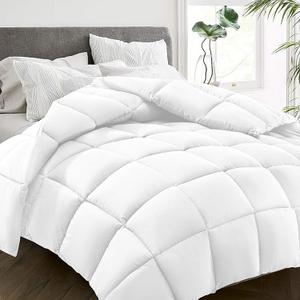 HYLEORY All Season Full Size Bed Comforter - Cooling Down Alternative Quilted Duvet Insert with Corner Tabs - Winter Warm - Machine Washable