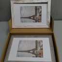 Hongkee 8x12 Picture Frame Set of 4, Made of Real Glass and Multicolour Wooden Frame, 8 by 12 Photo for Wall or Tabletop - Display Picture 6x8 with Mat or 8x12 Without Mat
