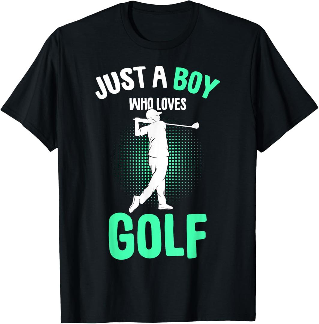 Just a Boy who Loves Golf Club Golfer Golfing Kids Boys T-Shirt Small