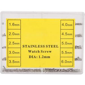 10 Types Watch Back Cover Screw Repair Watch Tool Professional Watch Repair Tools, 1.6-6.0mm Stainless Steel Cross Screw for Wristwatch Clock Back Case Watch Repair Accessory