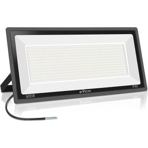 XYCN 600W LED Stadium Flood Lights Outdoor(3050W Equivalent),67500LM Super Bright LED Arena Lights,100-277V IP66 Waterproof 5000K Daylight White Commercial Lighting for Sports Fields and Counts, 600W LED Flood Light 1pack