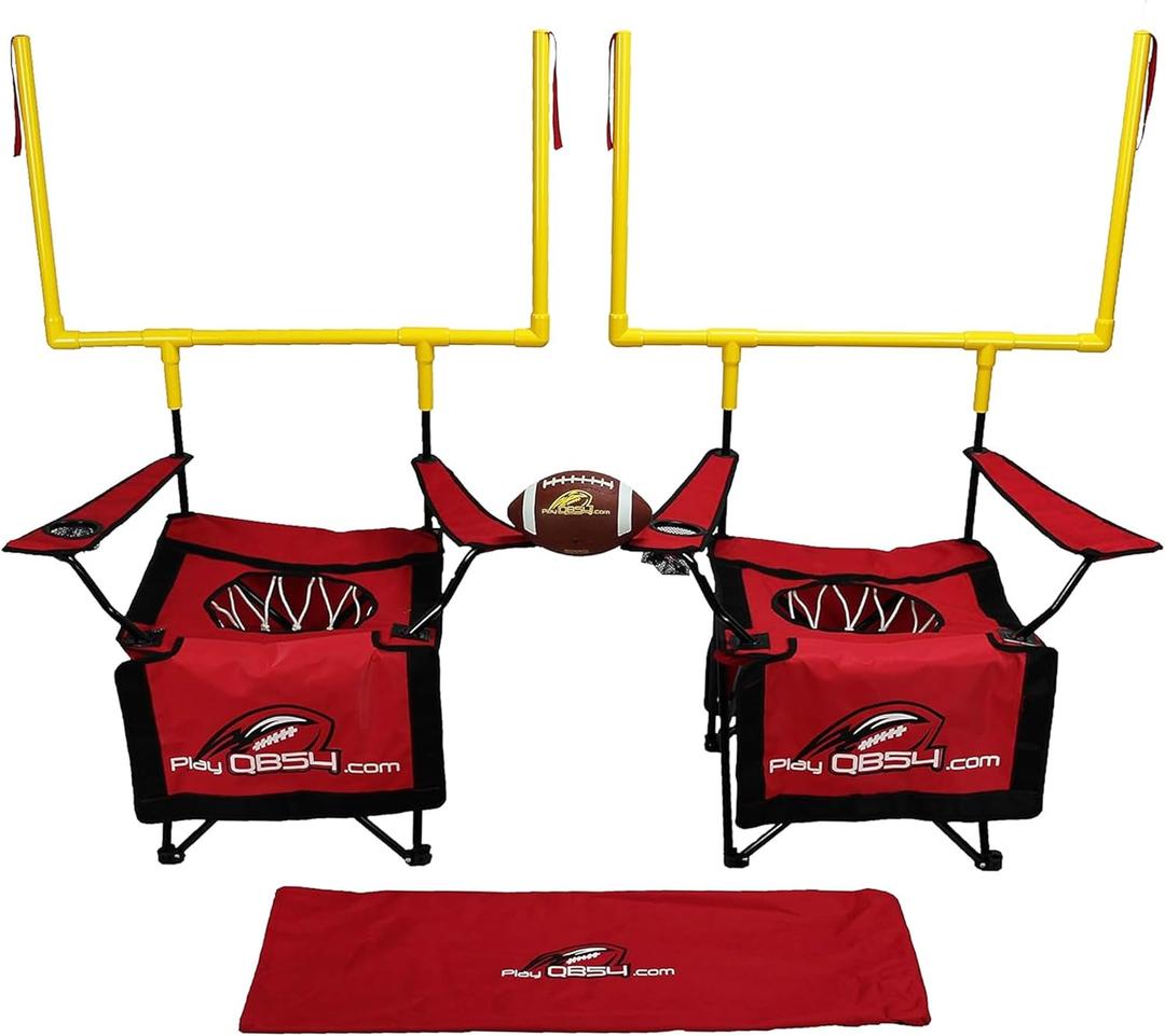 QB54 - The Ultimate Football Yard Game Set, Outdoor Football Toss for Tailgating, Backyard, Beach, Park, Tournaments, Sports Training, Score Touchdowns, Kick Field Goals