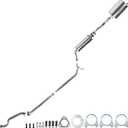 Exhaust Front Pipe Resonator Muffler System Kit Compatible with 2006-2011 Honda Civic 1.8L, #53697, 48344, 54668