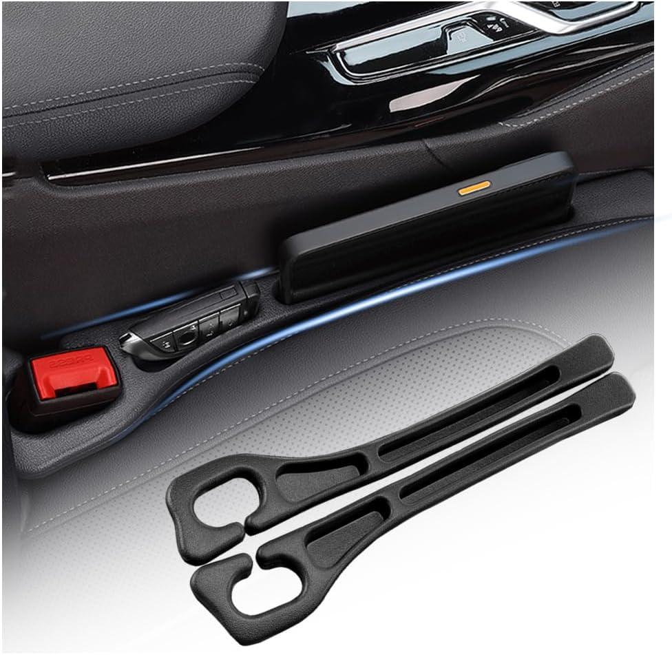2PCS Car Seat Gap Filler Organizer with Storage Slots,Upgraded Car Gap Filler for Storing Phones,Keys,Items,Plug & Play No Drop Seat Guard for Cars Avoid Items Falling