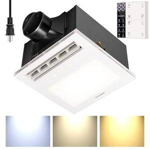 VIVOHOME Bathroom Exhaust Fan with Light, 160CFM Humidity Sensor & 3CCT LED