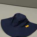 Baby Sun Hat Kids Summer Sun Protection Toddler Bucket Hat Wide Brim Adjustable Beach Hats for Boys Girls Age 0-6 Years (6-24 Months, 2 Pack (Grey + Blue)