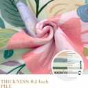 8x10 Machine Washable Area Rugs, Floral Area Rugs Faux Wool Boho with Non Slip Backing, Low Pile Flower Rug Carpet for Girls Bedroom Nursery Living Room Dining Room, Green Rug