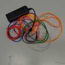 MaxLax EL Wire DIY Mutilcolor, 9.8ft/3m Portable Battery Pack Neon Lights Strip 360 Cuttable Glowing Rope Lights for Parties, Halloween