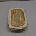 NatraProw Bento Box for Adult, 1200 ML Lunch Containers, LeakProof Lunch Box with Utensils, BPA Free, 3 Compartment Bento Box Microwave Safe, Khaki