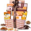 Broadway Basketeers Sympathy Gift Basket Deluxe, Condolences Gifts for Loss, Bereavement or Kosher Shiva, Food Care Package for Delivery With Snacks & Sweets, 12" x 8" x 14" (EXP 10/25/26)