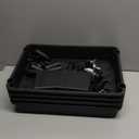 4 Tier Rolling Utility Cart with Handle, REBECAT Utility Cart Made of Multifunctional Storage Organizer Tool for Kitchen, Bathroom, Living Room, Office(Black)