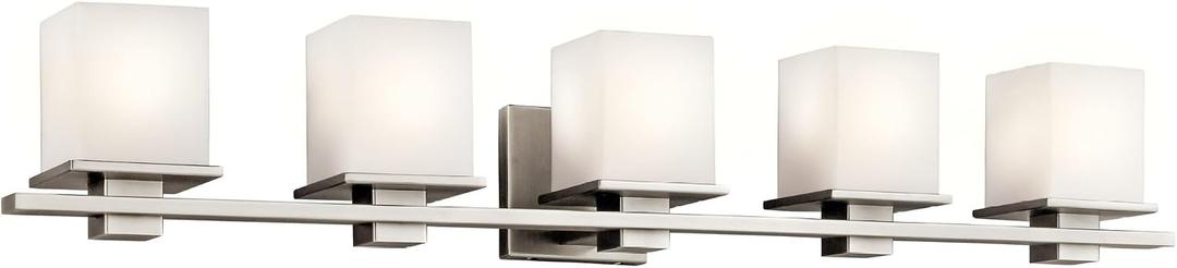 Kichler Tully 5-Light Bathroom Vanity Light, Antique Pewter, 40.25"