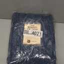 jinchan Burlap Look 90 Inches Long Textured Curtains for Living Room Light Filtering Farmhouse Rod Pocket Window Draps Panels for Bedroom 2 Panels Blue Drapes