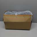 INVENHO Heated Cat Beds for Indoor Cats and Small Dogs, 20" Cozy Donut Heated Pet Bed with Timer & Temp Adjustable, Removable Waterproof Electric Warming Bed for Indoor Cat (Grey)