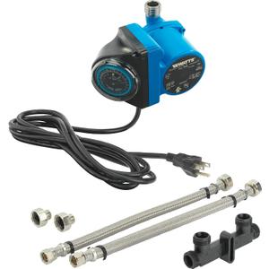 Watts Heat H2O Hot Water Recirculation System w/Programmable Timer, Instant Hot Water, , Pump, 2 Adapters, Sensor Valve, Mounting Screws, 2 Supply Lines, Easy DIY Install (0955805)