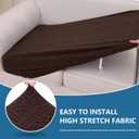 hyha Individual Couch Cushion Covers, Stretch Magic Sofa Seat Cushion Covers Washable, Dog Couch Sofa Slipcover for Pets, Kid with Elastic Bottom(3PC, Chocolate)