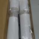 Homemory Pure White Flickering Flameless Candles, Battery Operated Acrylic LED Pillar Candles with Remote Control and Timer, Set of 5